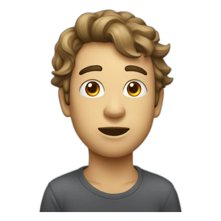 Visage avec des joues gonflé et de l'air qui sort de la bouche sticker