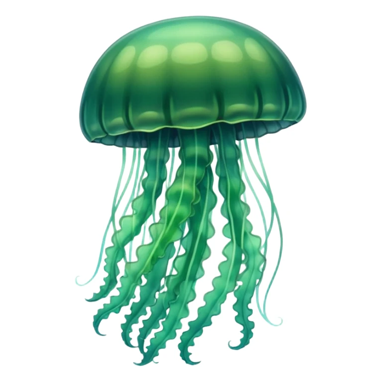 Ombre green jellyfish sticker