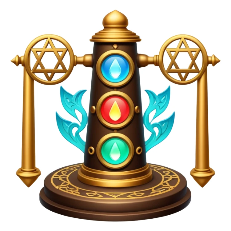 Navigation marker with magical symbols sticker