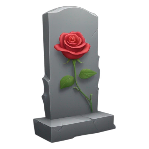 Tombstone with running legs and a rose in hand sticker