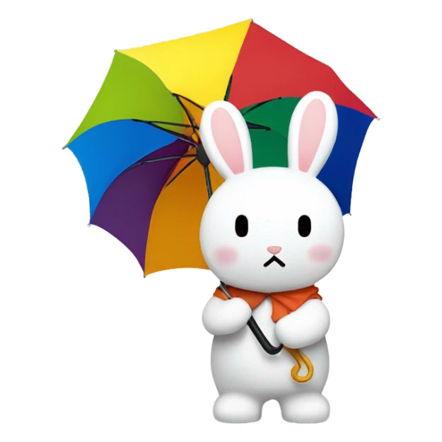 Miffy holding an umbrella sticker