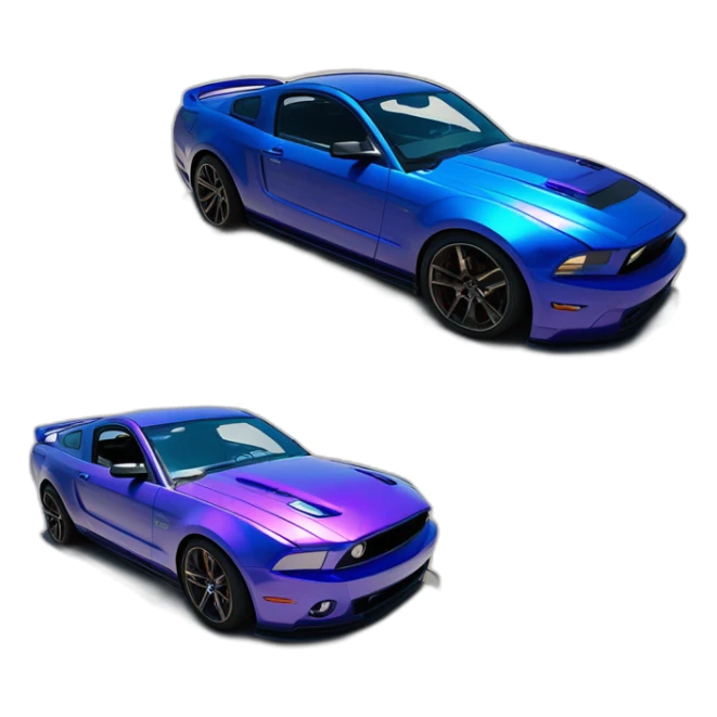 Mustangs gt 2010 décapotable color purple and blue mix they sticker