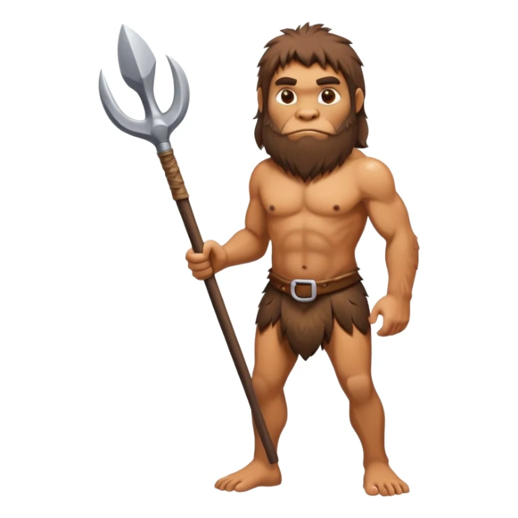 prehistoric caveman with club sticker