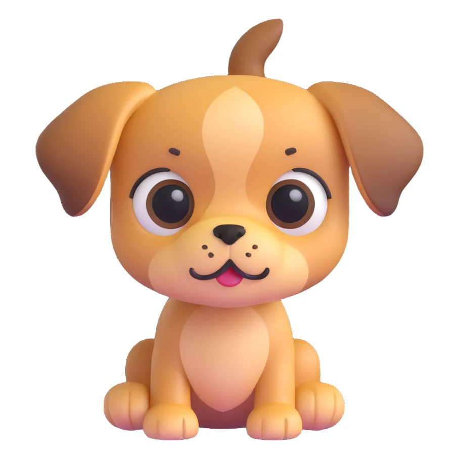 cute puppy dog with big eyes sticker