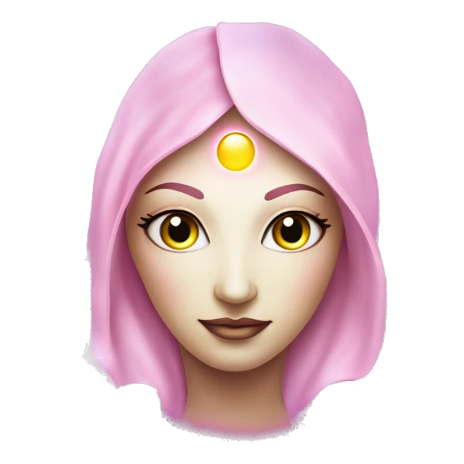 Pleiadian radiant glowing diva woman female third eye pink sticker