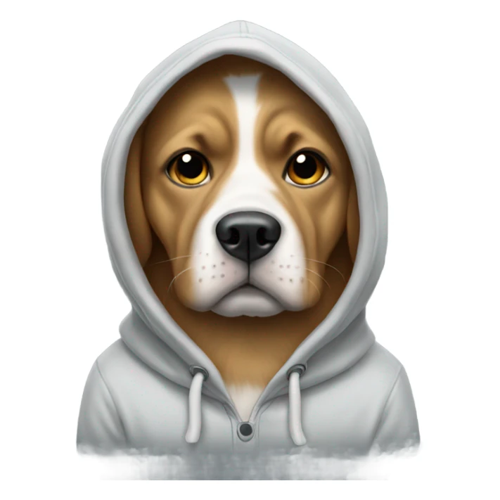 Dog wearing hoodies  sticker