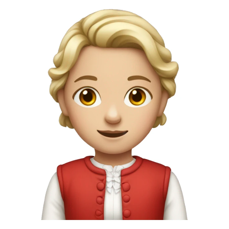 White Little girl wearing red overhall  sticker