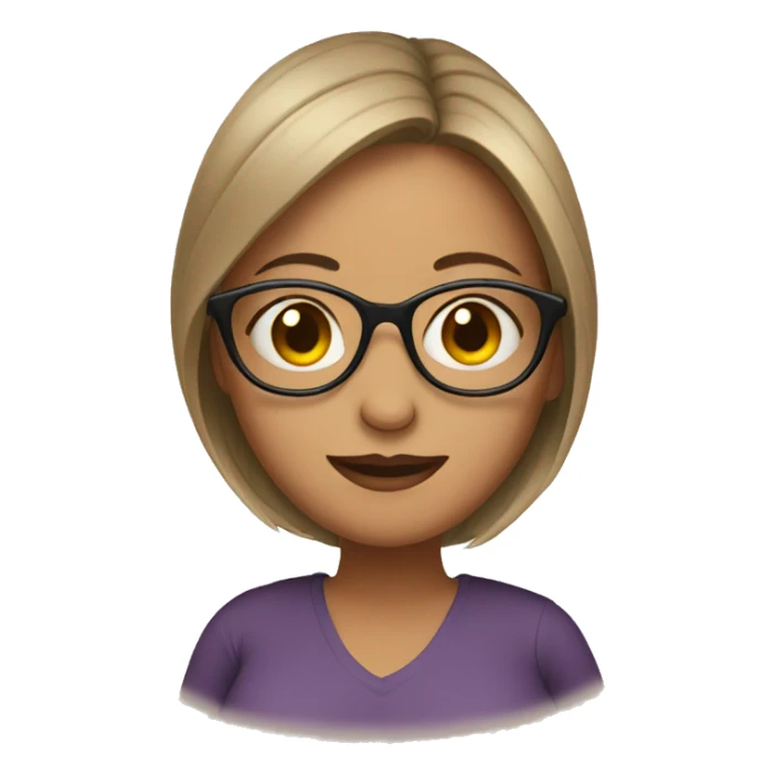 Pregnant woman wearing glasses  sticker