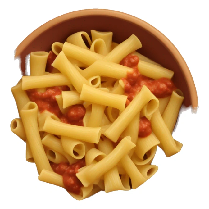 bowtie pasta with red sauce in a bowl  sticker