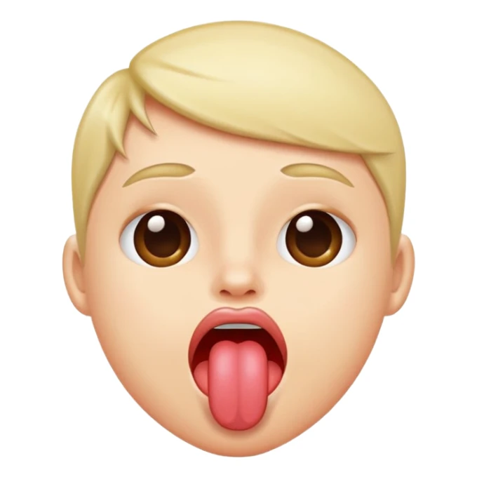 Sticking the tongue out sticker