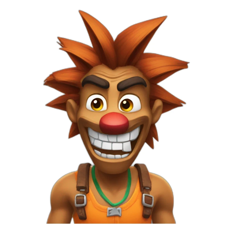 3D Emoji Crash Bandicoot like sticker