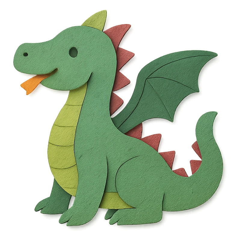 dragon paper sculpture sticker