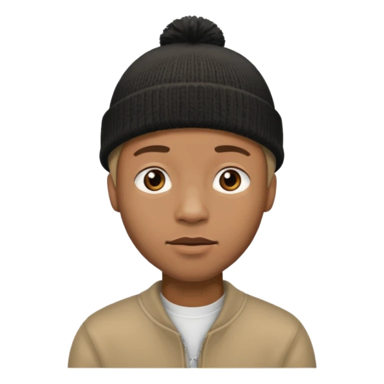 Sassy black man with a light brown beanie on  sticker
