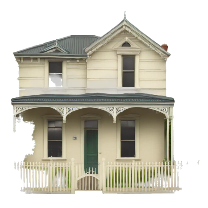 Classic Melbourne Terrace Cottage house sticker