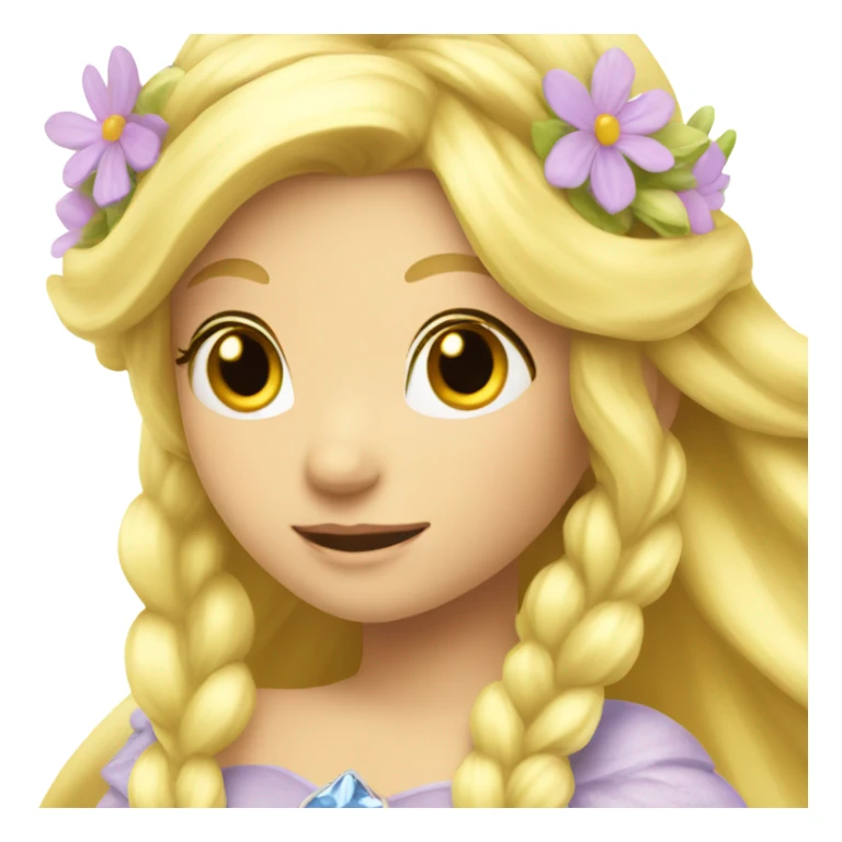 Blond fairy princess flowers sticker