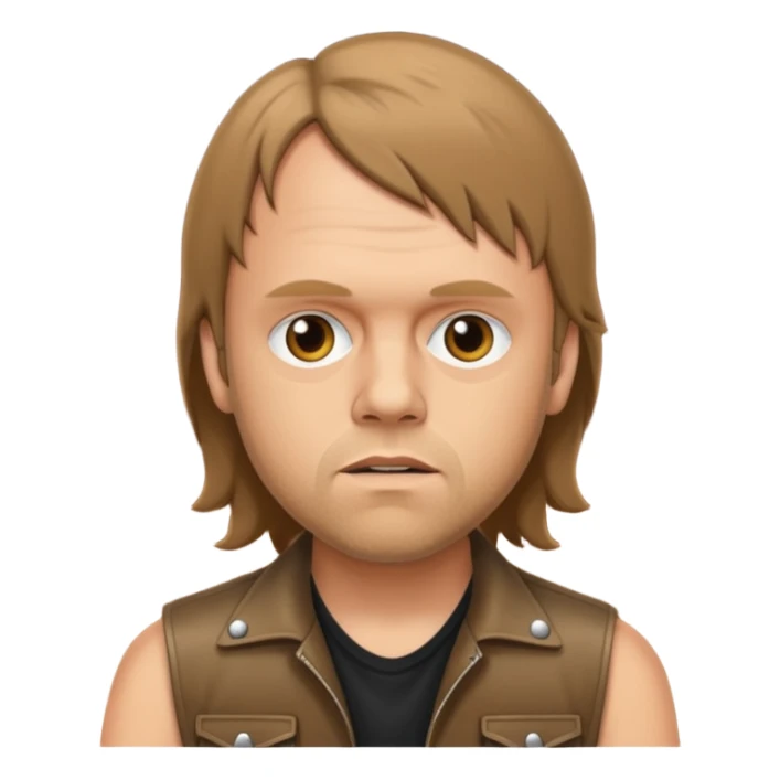 Lars ulrich in the 80s, (brown mullet, young) sticker