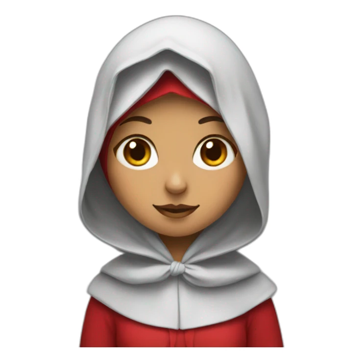 little red riding hood wearing a hijab sticker