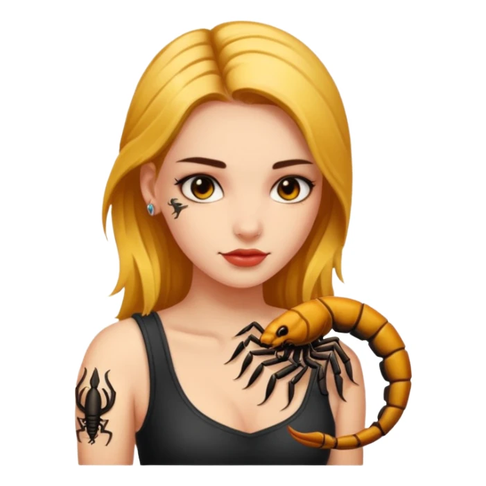 Girl with Scorpion Tattoo sticker