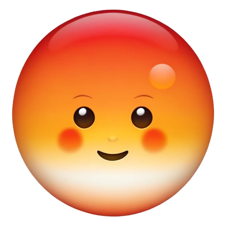 A sunset sun with orange and red gradients sticker