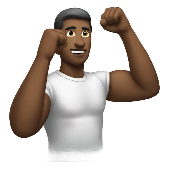 Man with fist in the air  sticker