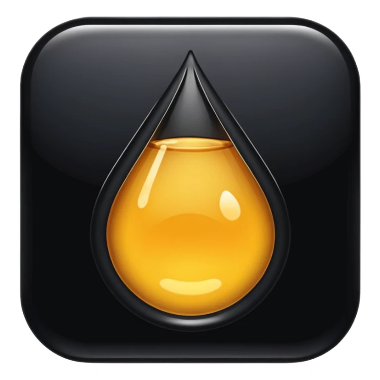 A drop of dark oil sticker