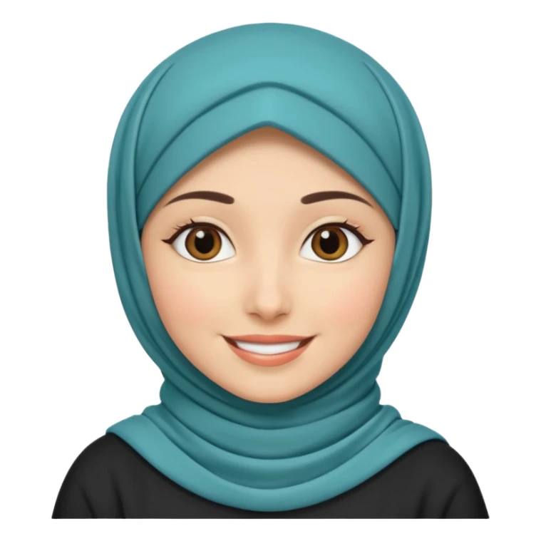 emoji perempuan berhijab, ekspresi bahagia sticker