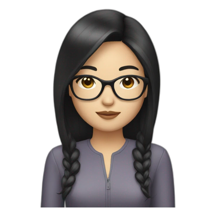 asian designer with glasses and black hair sticker