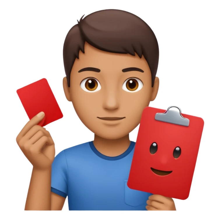 Eloji 🙂un carton rouge dans la main  sticker