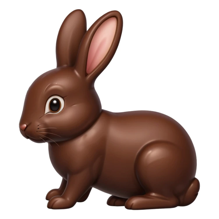 bunny made out of chocolate sticker