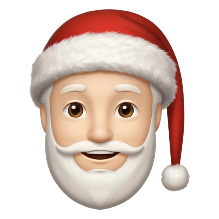 A man smile wearing santa claus hat sticker