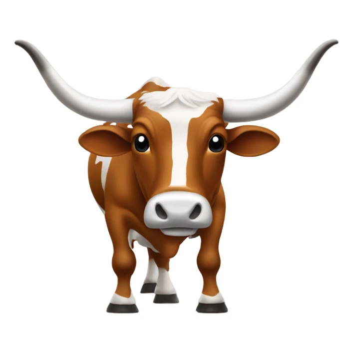 Longhorn with a football sticker