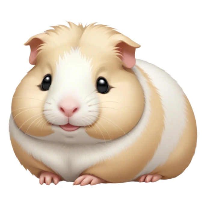 Meme-Worthy Cute Sleeping White Guinea Pig Portrait Emoji, Head resting peacefully with a contented smile, showcasing a delightfully chubby build and a luxuriously soft pure white fur, eyes shut in a serene, cozy nap, Simplified yet hilariously adorable features, highly detailed, glowing with a soft, drowsy light, high shine, relaxed and utterly lovable, stylized with an air of playful laziness, bright and heartwarming, soft glowing outline, capturing the essence of a comically sleepy guinea pig, so meme-worthy it feels like it could instantly become the next viral sensation of adorable slumber! sticker