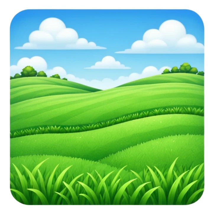 Grass field and blue sky realistically  sticker