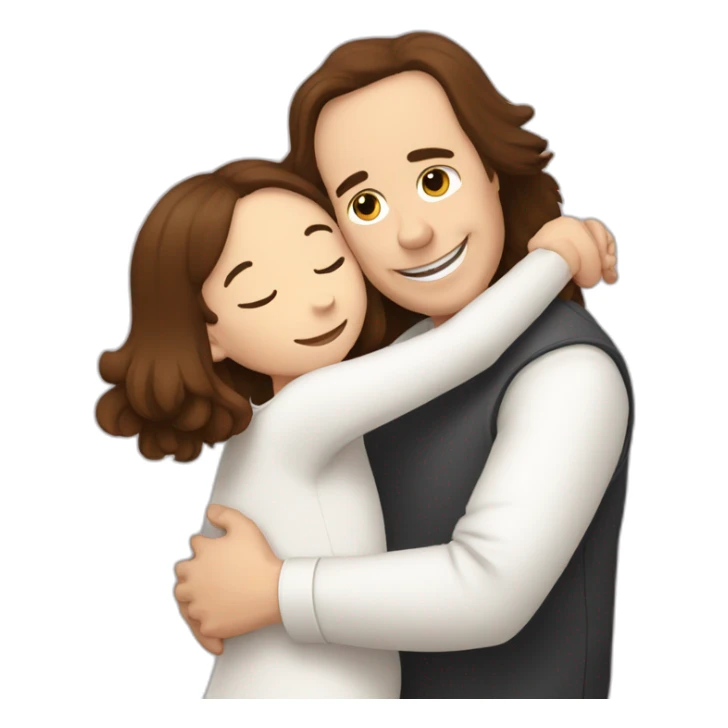 Springer spaniel with man and girl hug sticker