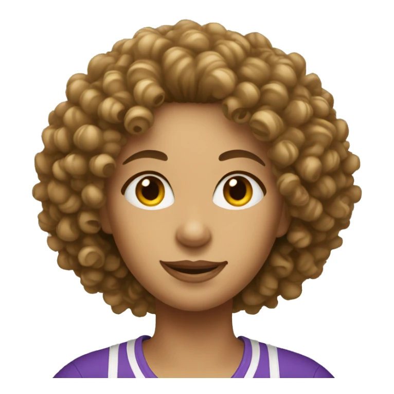 tennis curly haired woman  sticker