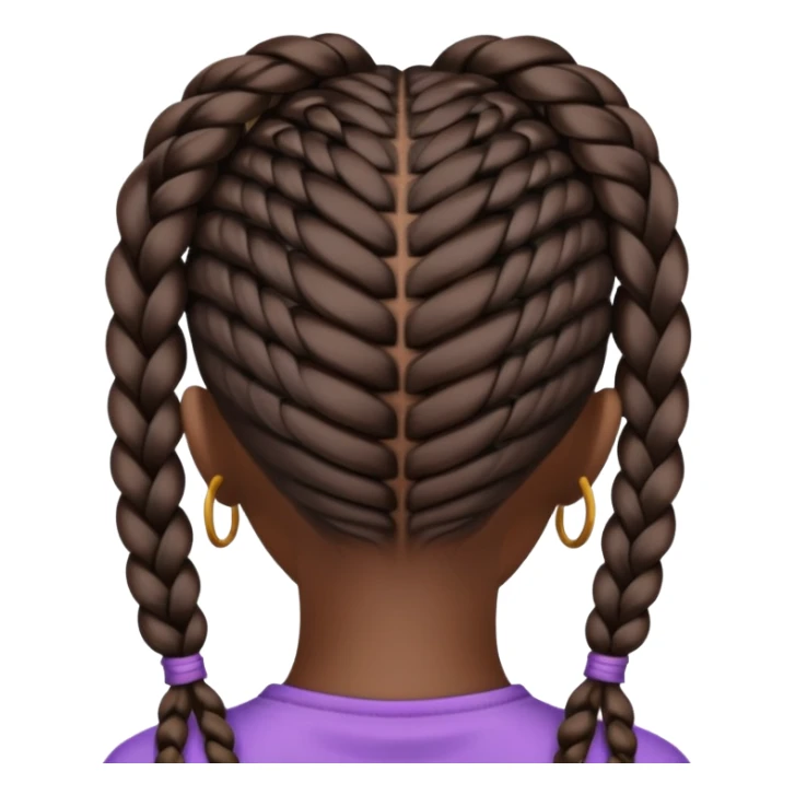 Back of the african girls head sticker