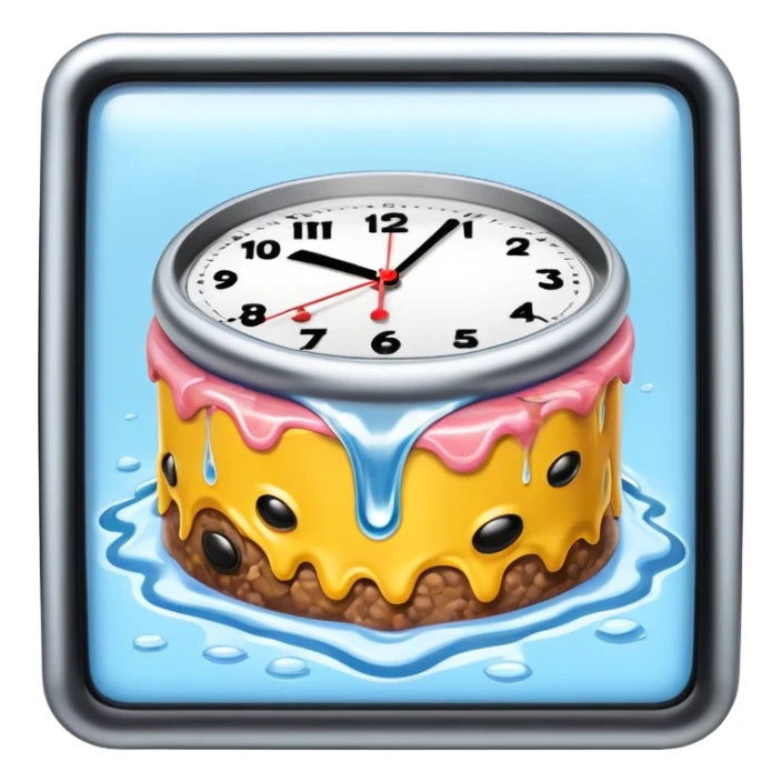 surreal dali style melting spam  watch landscape sticker