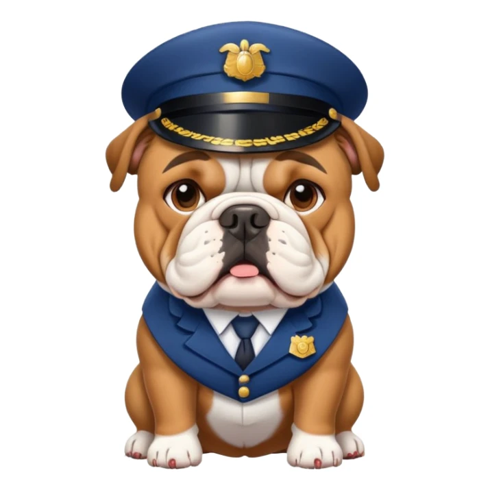 English bulldog postman sticker