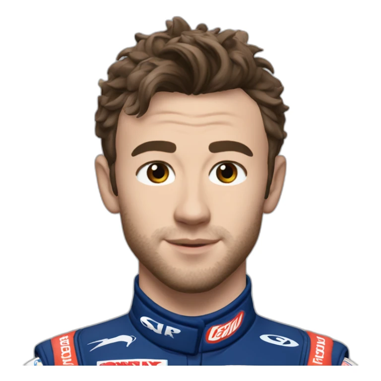 Ultra realistic pierre gasly playing in alpine sticker