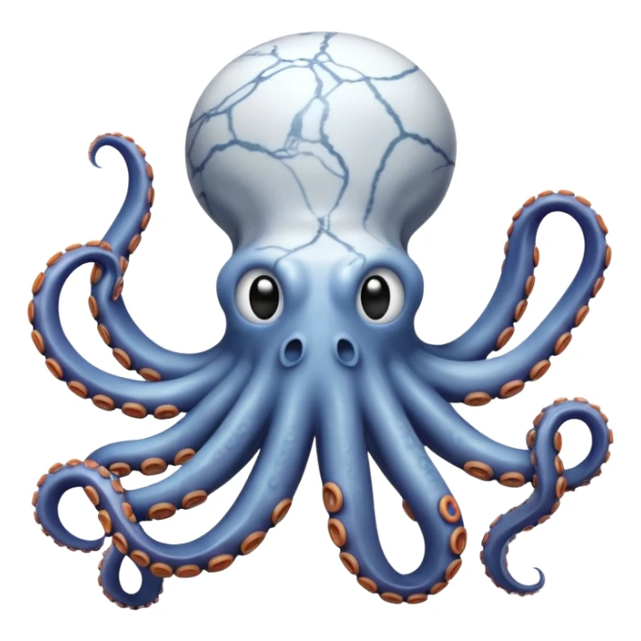 octopus made of white greek marble sticker