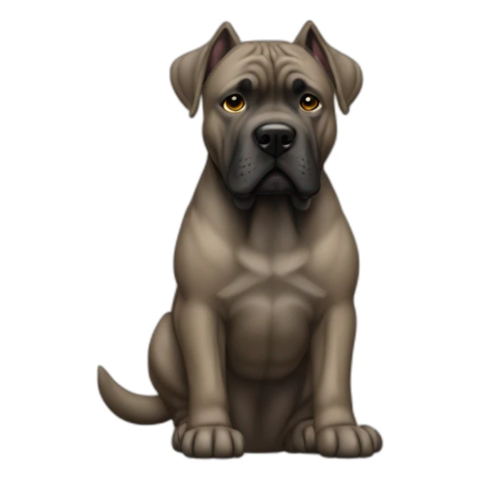 dog Cane Corso color fawn full body sticker