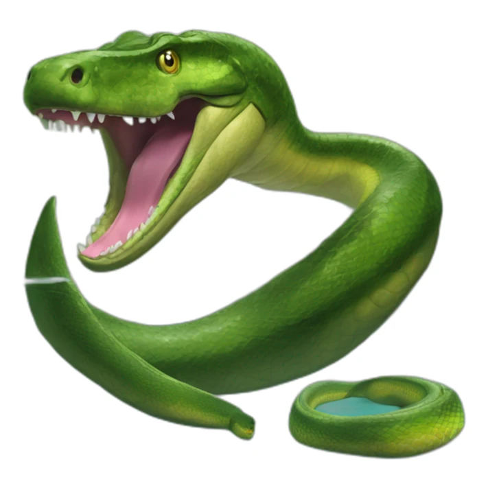 Titanoboa qui enroule un deinosuchus sticker