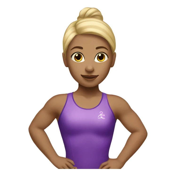 Blonde girl gymnast sticker