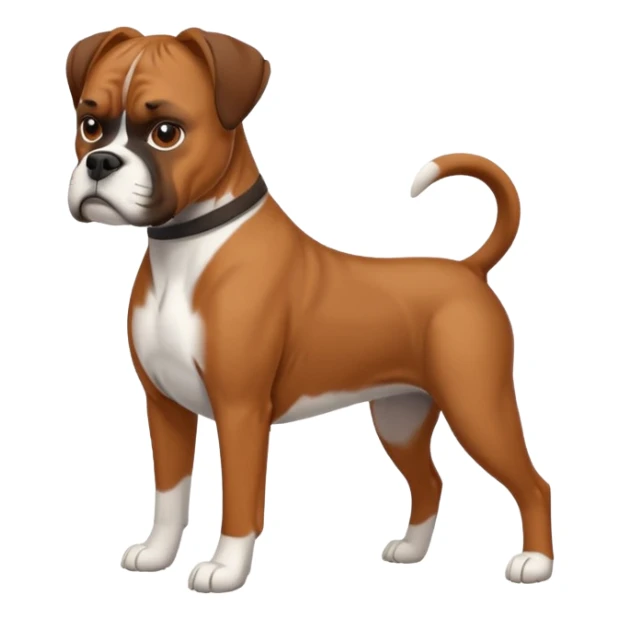 creame iconos de un boxer perro animal sticker
