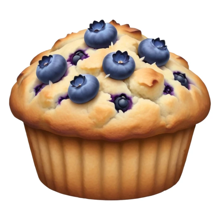 Blueberry muffin with lavender sprigs on top sticker