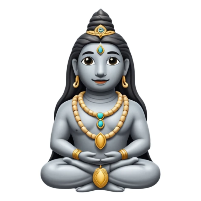 Put the Shiva Linga has the locket in the neck of Nandi sticker