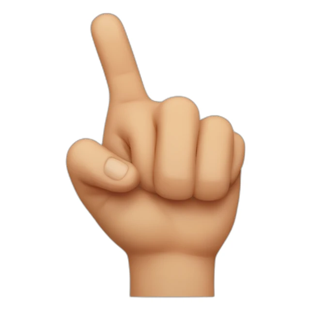 Left hands and pointing finger cross to middle finger sticker