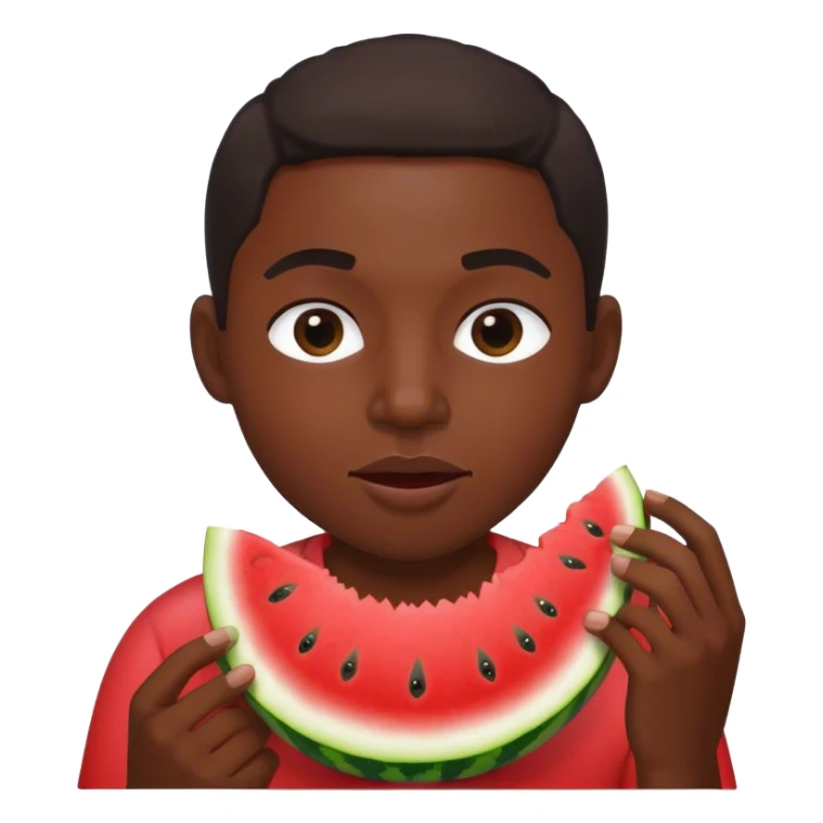 Black person eating watermelon  sticker