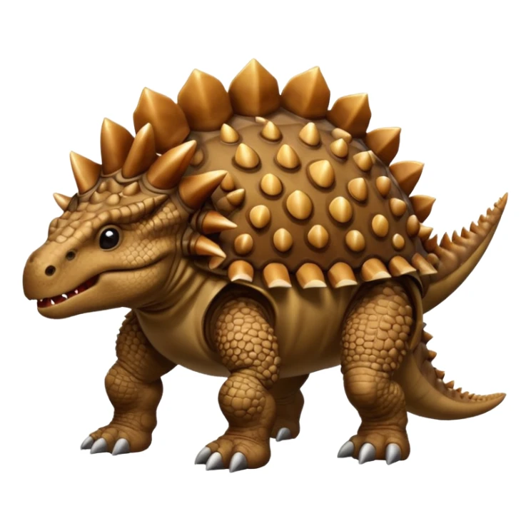 A brown ankylosaurus that doesn’t look mutated and actually looks like a normal ankylosaurus  sticker
