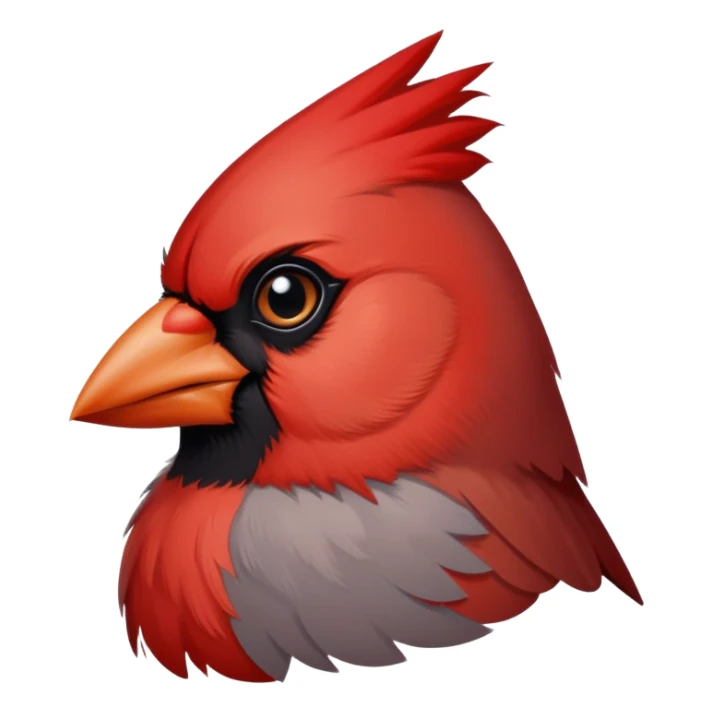 Half male half female cardinal sticker